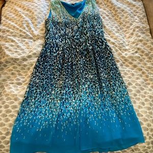 Ann Taylor blue sleeveless dress